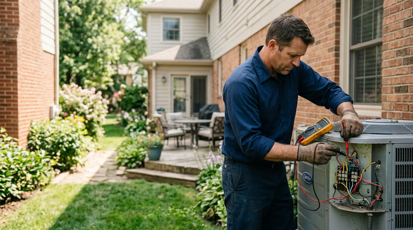 HVAC technician working near Chatham, NJ